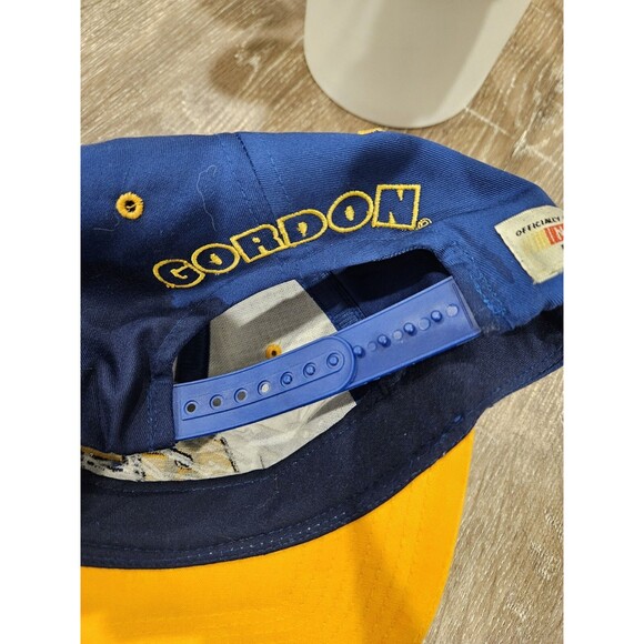 Jeff Gordon Snapback Hat Nascar 24 Blue Yellow Cap - Picture 3 of 7